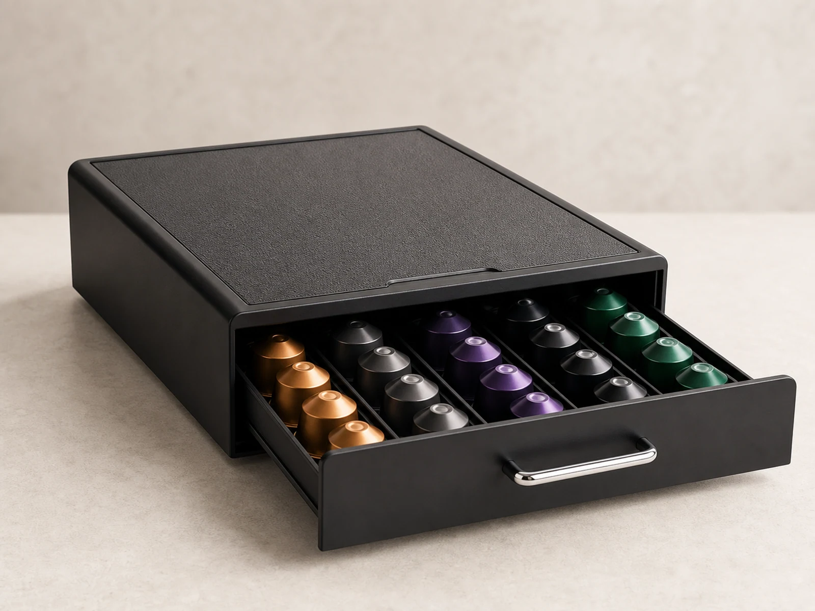 Capsule organizer representative product visual