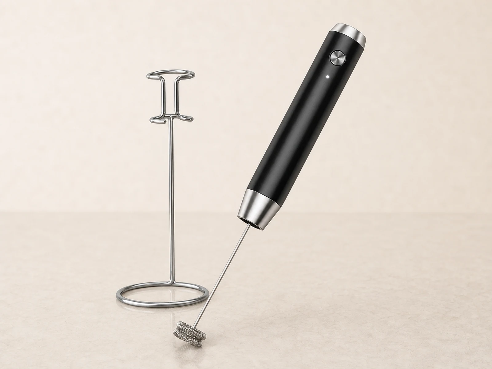 Handheld milk frother representative product visual